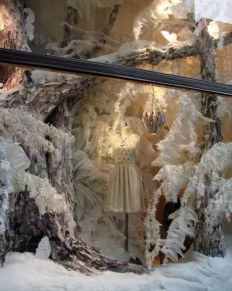 冬季為主題的櫥窗陳列